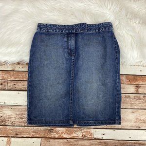 Ann Taylor Loft Denim Jean Above Knee Skirt Size 2